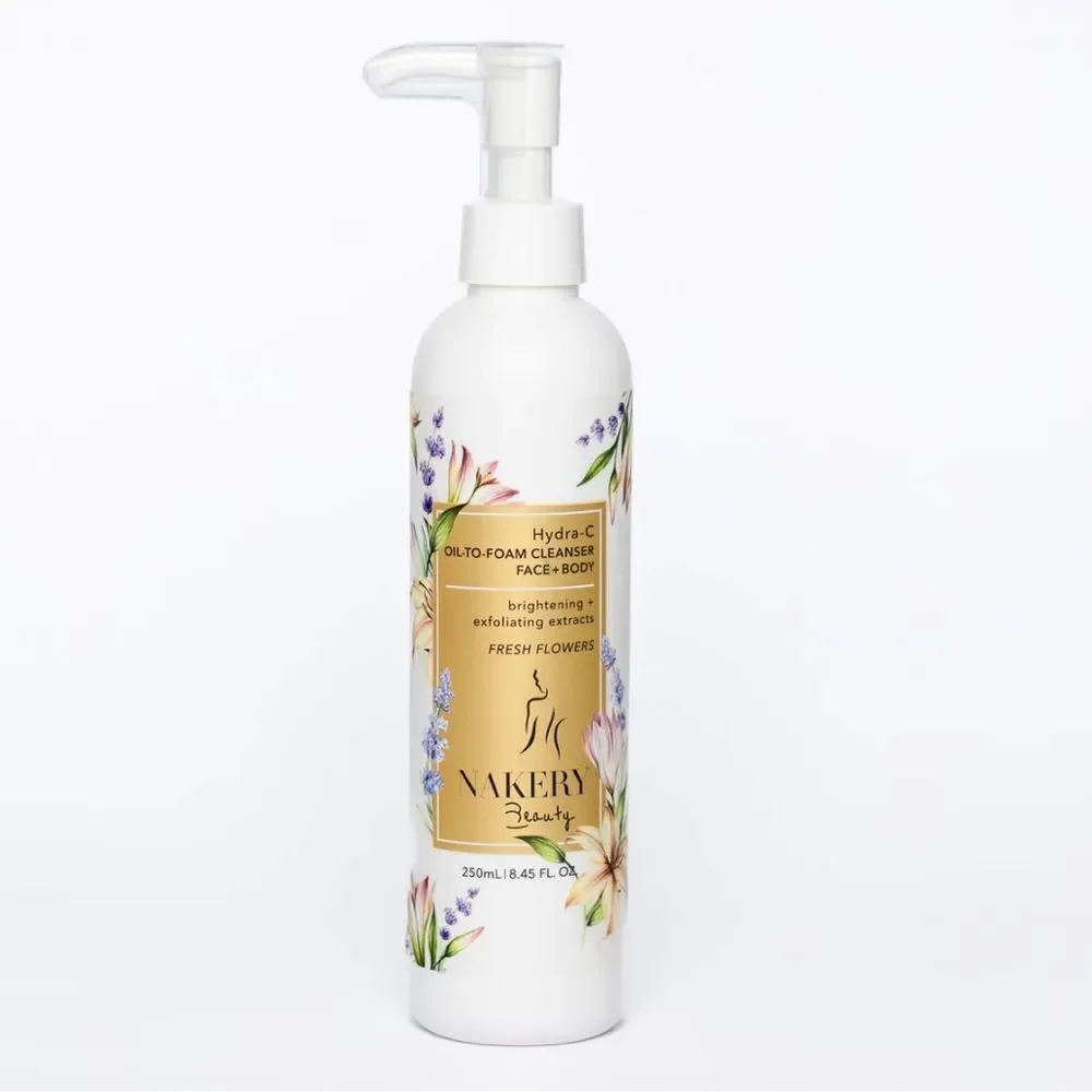 Nakery Beauty Hydra-C Oil to Foam Cleanser for Face + Body choose your scent
